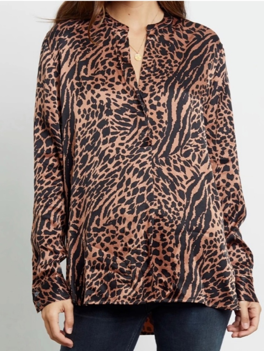 RAILS Mixed Animal Print Cinnamon Top - S 🌟